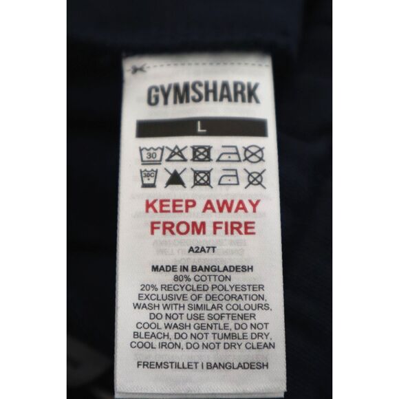Gymshark A2A7T Men's Sz L Navy Blue Heavyweight Essential Oversized Joggers - Picture 5 of 12